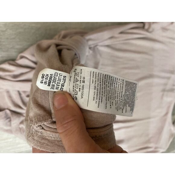 Old Navy Luxe Slub-Knit Swing Tee in Icelandic Mineral Pale Pink, Sz Large - Picture 12 of 12